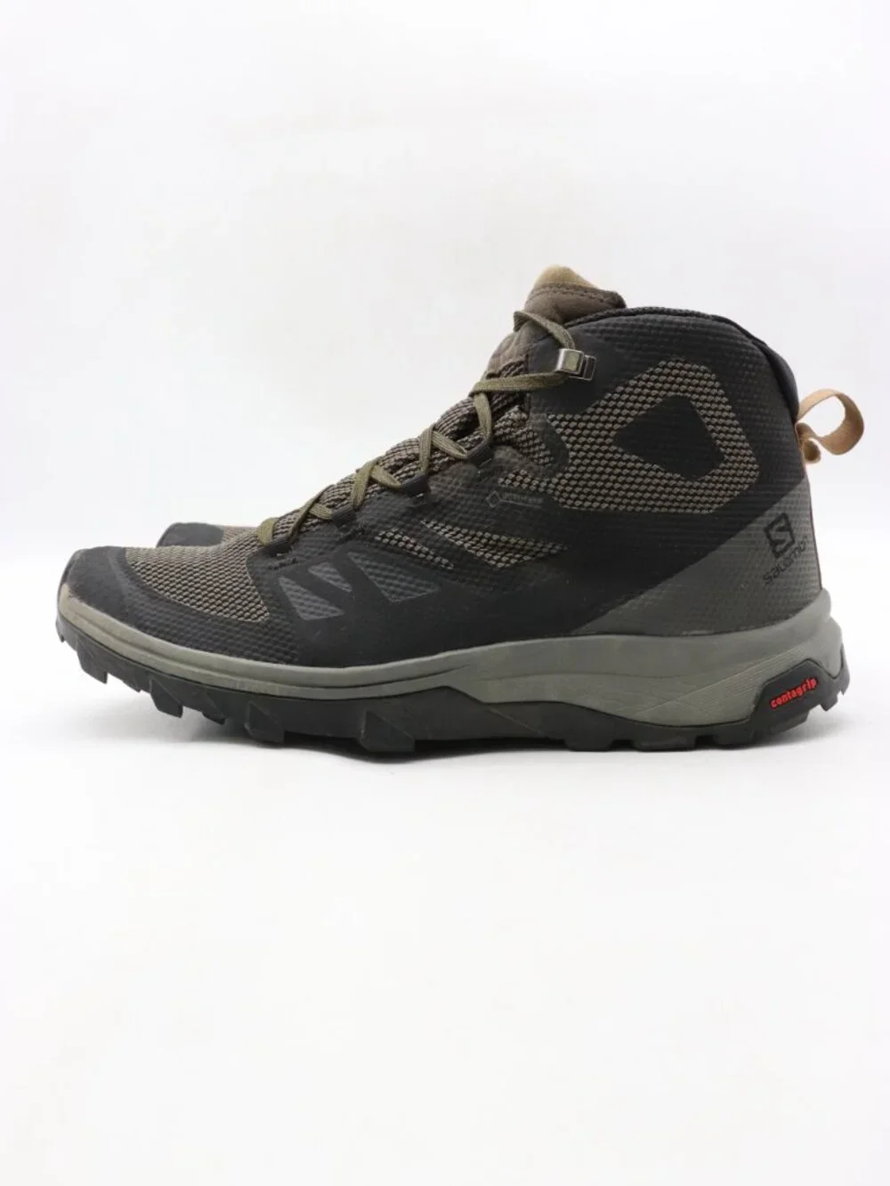 Salomon-Outline Mid GTX Gore-Tex Men's 9.5 Beluga Black Athletic Hiking Boot